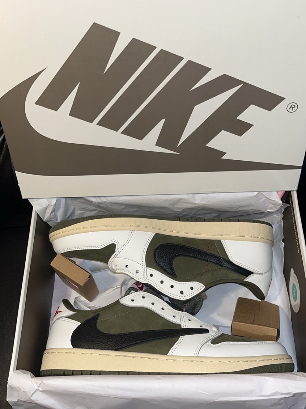 2025 TRAVIS SCOTT x JORDAN 1 LOW MEDIUM OLIVE” - Picture 3 of 13